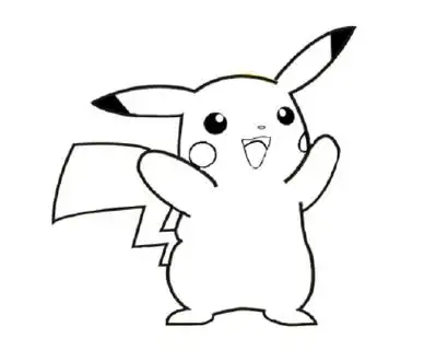 皮卡丘简笔画步骤图片 - 简单简笔画