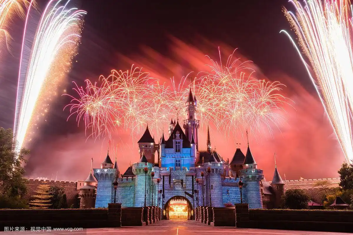 迪斯尼城堡烟火