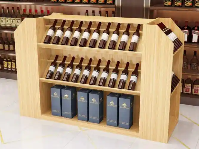 雷动散装红酒柜葡萄酒展柜白酒柜展示柜中岛柜酒柜货架礼品食品柜白色