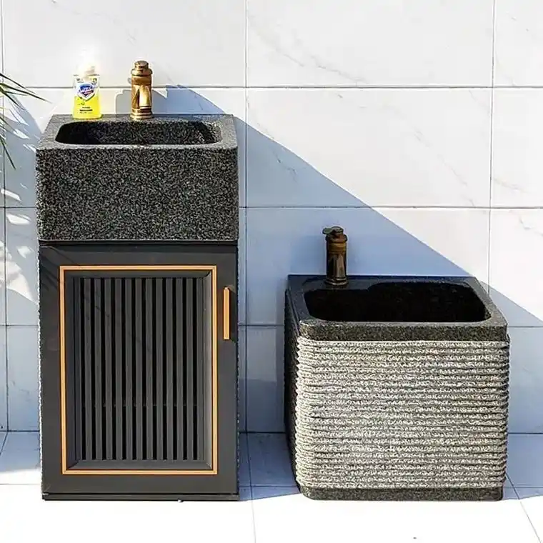 天然大理石洗手池.天然大理石洗手池,拖把池,整石一体打磨抛光 - 抖音