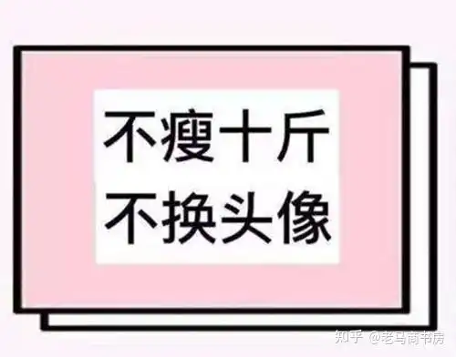 这就好比微信上有很多人把头像换成"不瘦十斤不换头像"这样的图片