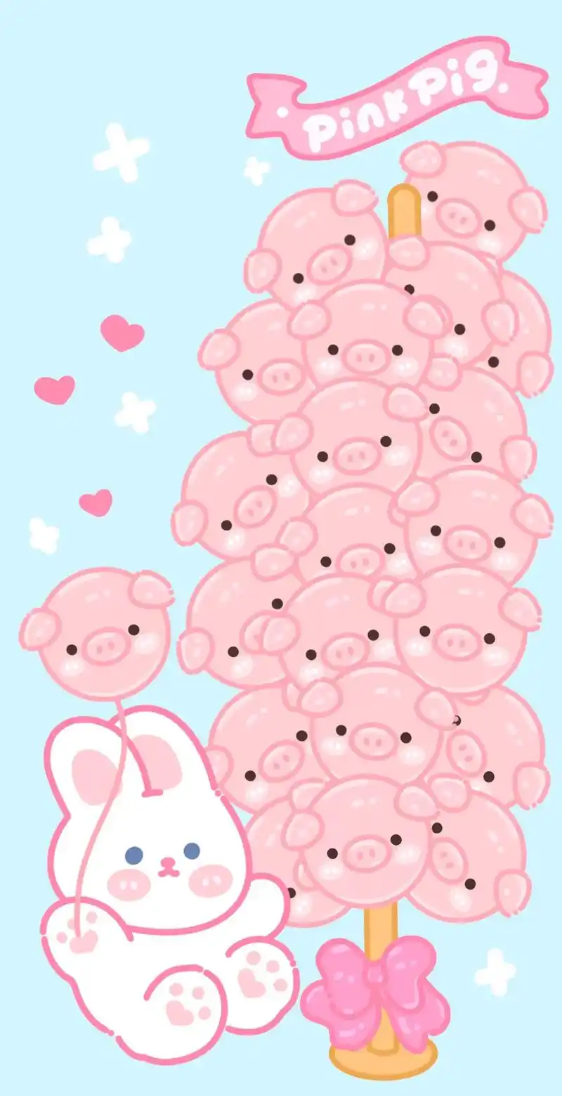 网红粉色小猪气球同款壁纸#粉色小猪 #小猪气球 #壁纸 #可 - 抖音