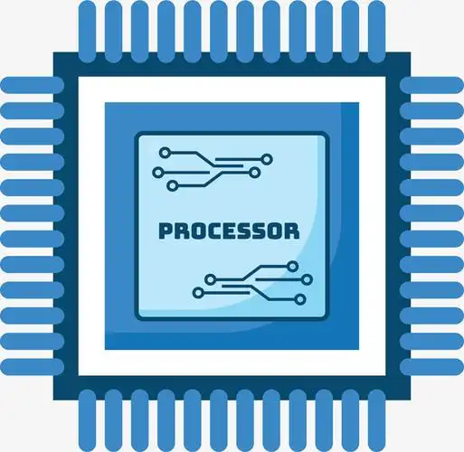 蓝色科技感研究芯片免抠素材免费下载_觅元素51yuansu.com