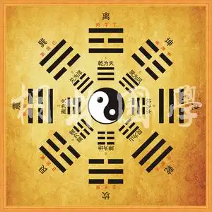 先天八卦后天八卦合图太极图复古风水现代装饰画284