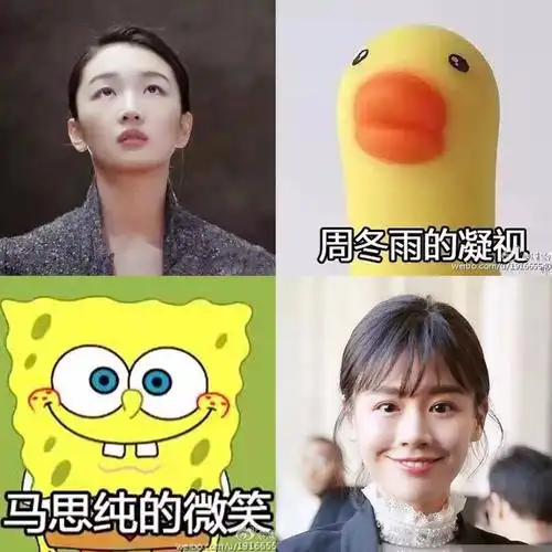 连周冬雨本人都认证了"小黄鸭"这一称号,拿着自己的表情包在微博中玩