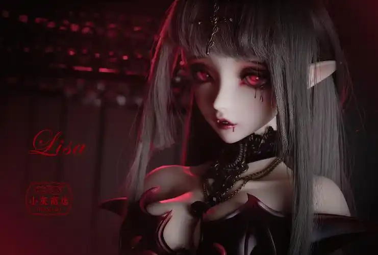 三分bjd娃头lisa/吸血鬼胸台(黑化)