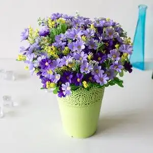 假花塑料花装饰花仿真花束小雏菊绢花花艺花 28头跳兰菊仿真花