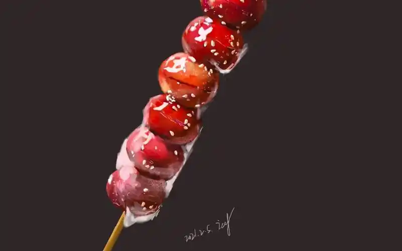 procreate手绘练习|冰糖葫芦