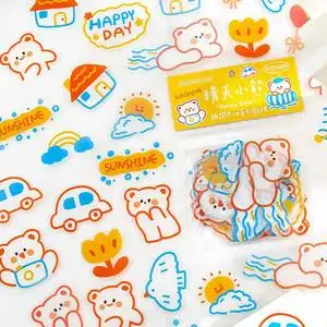 do家 pet防水自粘贴纸 ins风手绘涂鸦卡通水杯贴画 手帐日记装饰素材