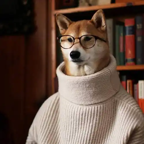 求柴犬bodhi的头像,冬天穿厚衣服那种