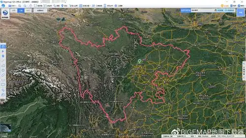 从卫星地图看四川大美景点壮美如斯