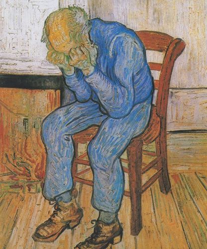 悲伤的老人 (在永恒之门)梵高作品9.7m高清大图