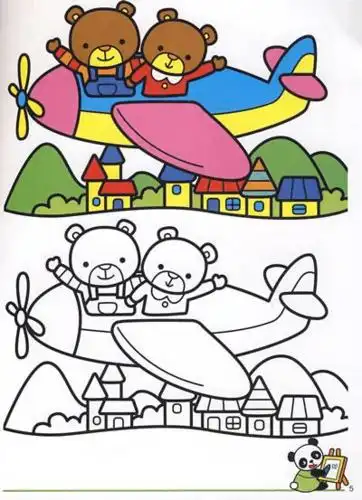 简笔幼儿简笔画图片带颜色 幼儿彩色风景图片宝宝填色涂色 最新简笔画