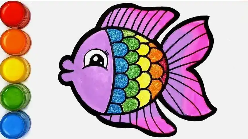 简笔画小金鱼颜色