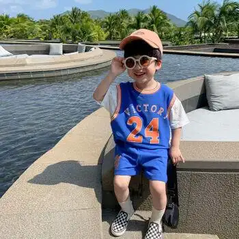 缘丝霞男童衣服男宝宝夏装套装4岁男孩夏天中小儿童短袖裤子小孩子