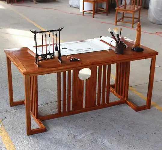 sivir 新中式书案书法桌实木书桌书画桌禅意家具国学毛笔桌写字台书案