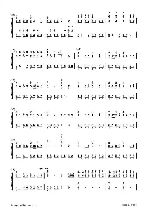 最炫民族风双手简谱预览2-钢琴谱文件(五线谱,双手简谱,数字谱,midi