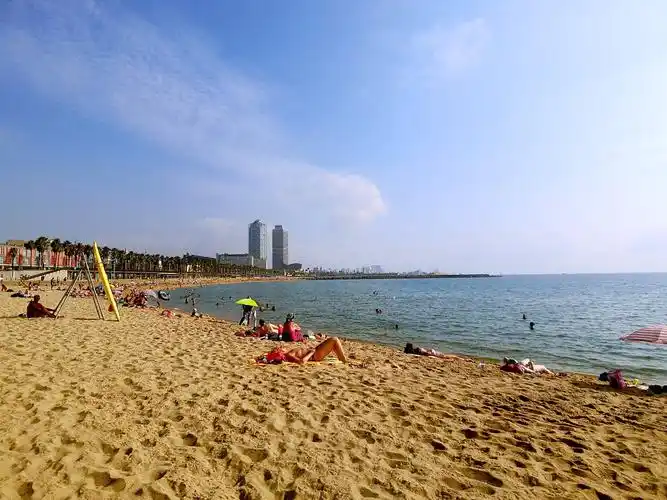 2022巴塞罗那塔海滩游玩攻略,欧洲人真的好爱晒太阳啊～ 那.