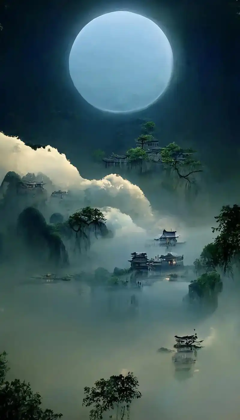 用你现有文化描述此景#国风古韵 #古风 #唯美意境 #人间仙 - 抖音