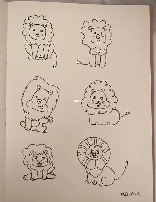 希望看到自己的进步呀94临摹来源@jessica#可爱简笔画