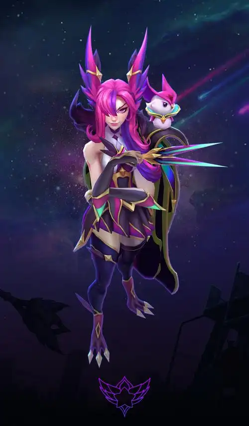 《英雄联盟》星之守护者霞,佐伊建模 360度全方位欣赏