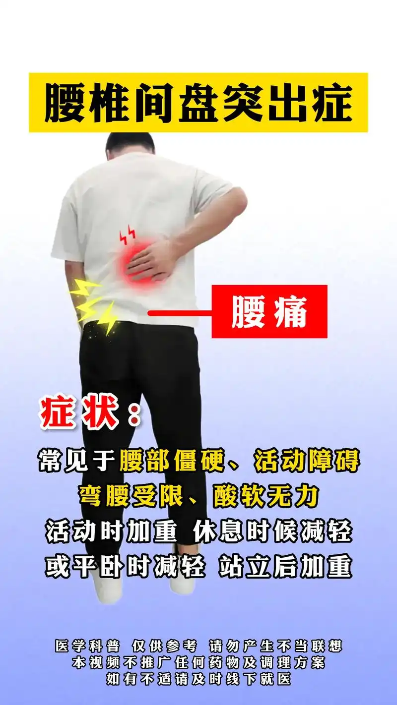 腰椎间盘突出 这些症状你有吗? - 抖音