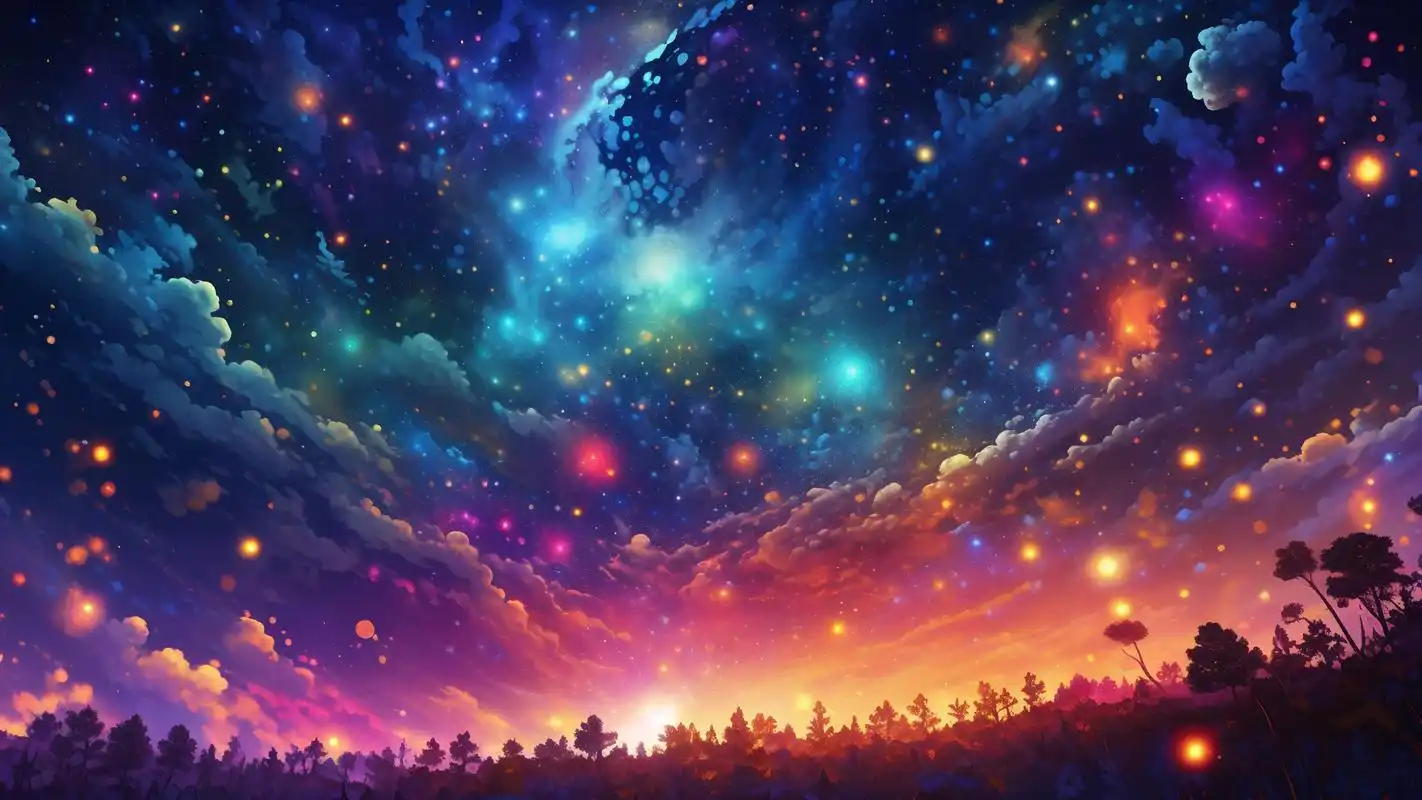 精选了一系列炫彩星空壁纸,让你的手机或电脑桌面瞬间变得梦幻而神秘