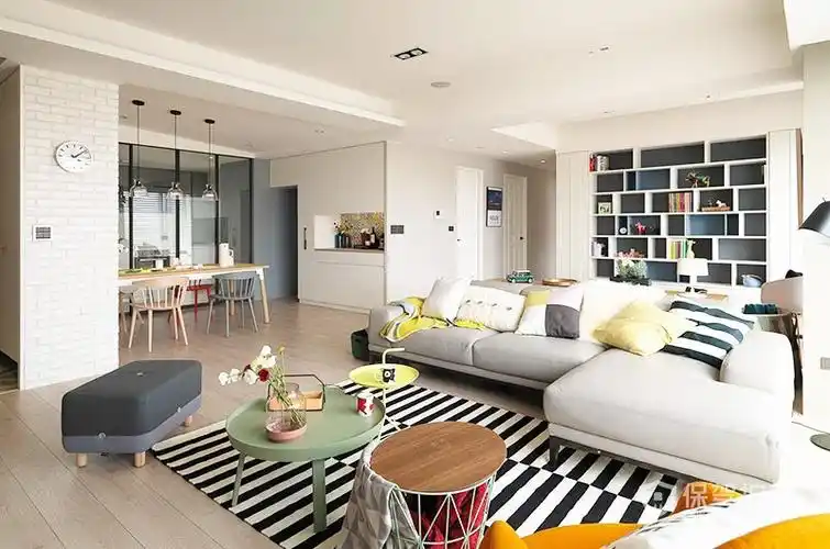 110平宜家北欧风三居室客厅装修效果图