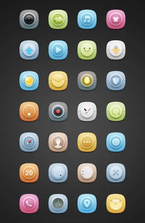 手机系统图标28个(临摹 修改)