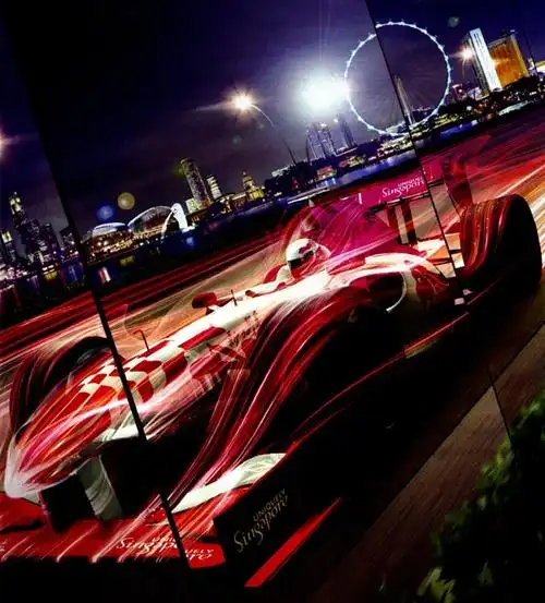 特写-f1狮城夜战全民狂欢 铂金彩带令世界为之惊叹_赛车-f1_nike新浪