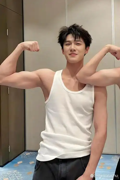 的合照  每次都要感叹小林这竹子一般清秀的小脸下是这么完美的肌肉