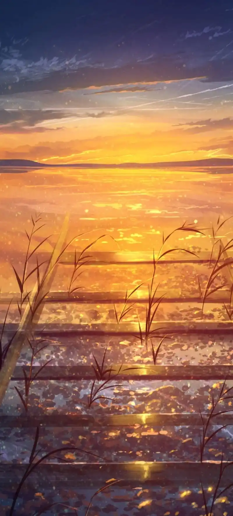 日落大道.#治愈风景 #插画分享 #手机墙纸 #唯美意境 # - 抖音