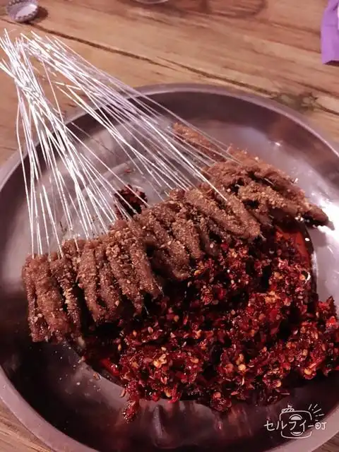 小铁丝牛肉串图片