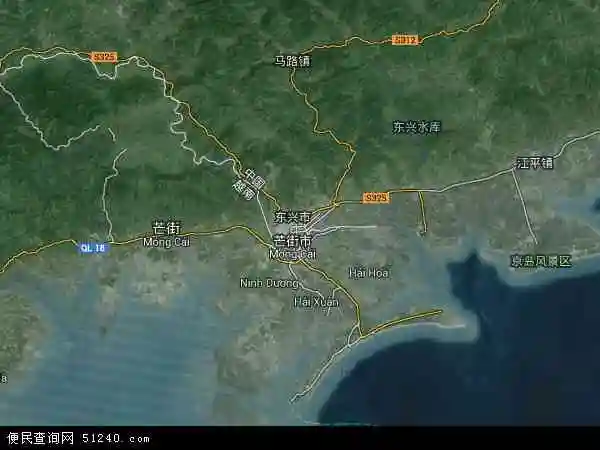 东兴市卫星地图 - 东兴市高清卫星地图 - 东兴市高清航拍地图 - 2021