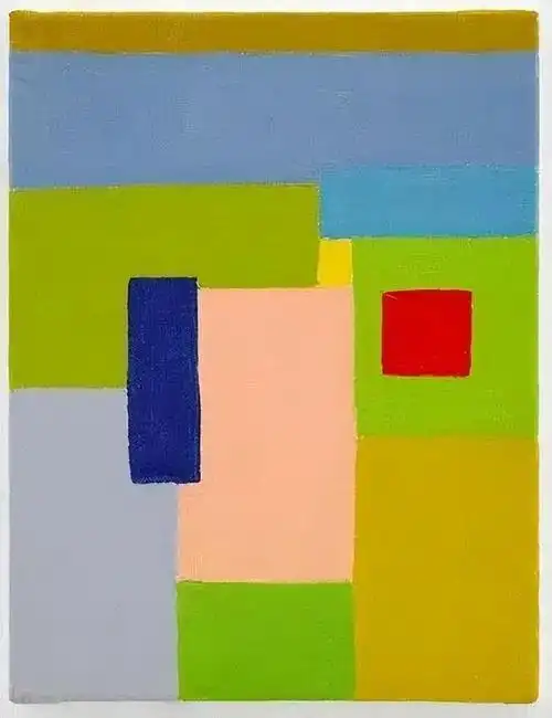 一组简约大色块的油画作品好美黎巴嫩画家伊黛尔阿德楠绘画