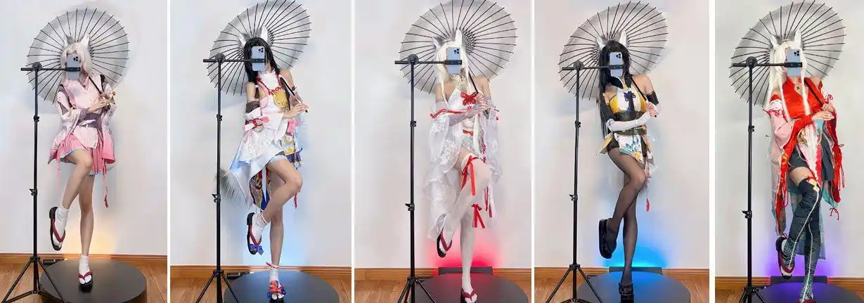 原创女玩家集齐8套胡桃cos装每天一套开直播网友超还原真人手办