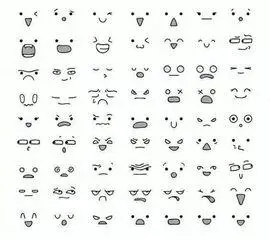 小表情简笔画小表情简笔画可复制