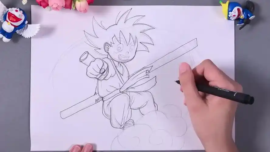 简笔画:龙珠超,孙悟空踩着筋斗云来啦!-母婴亲子视频-搜狐视频