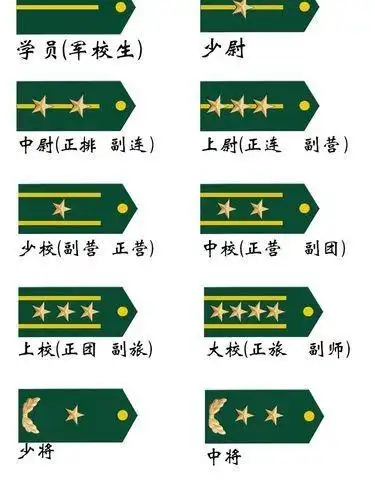 看过来!陆海空,火箭军,武警,全套常服和21式作业服套式肩章