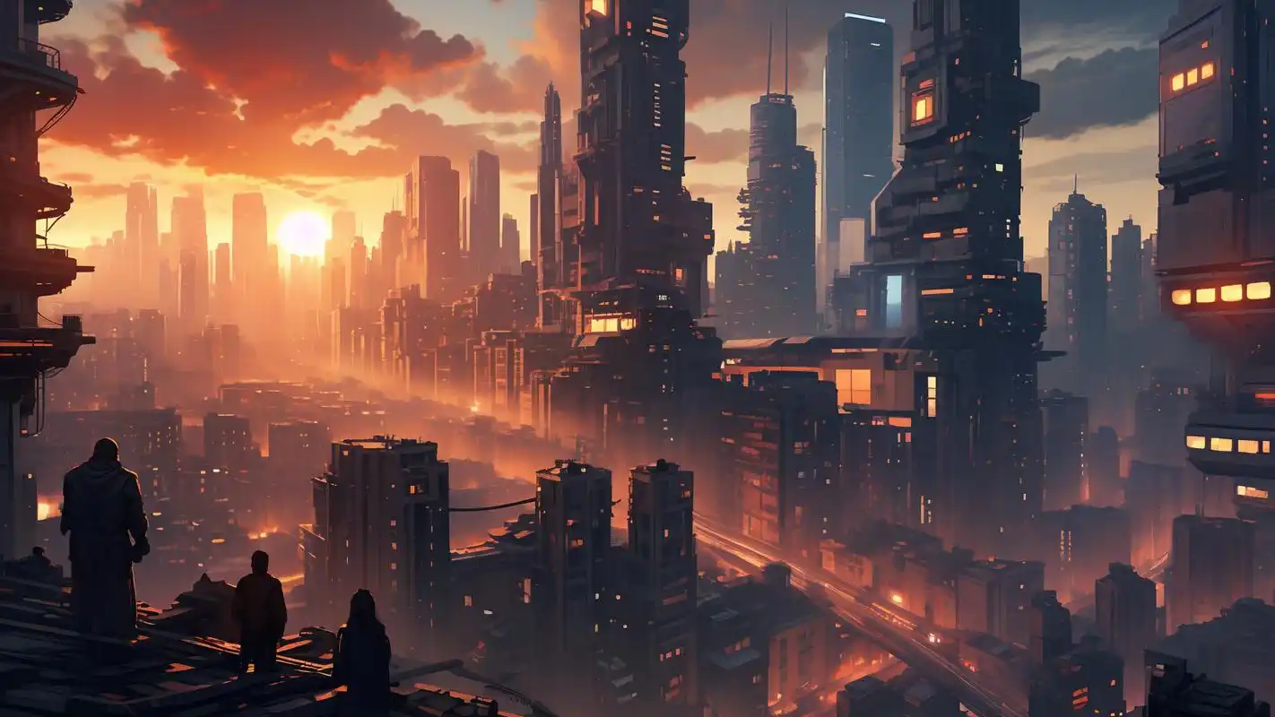 91赛博朋克城市壁纸,开启未来之旅04 想要一窥未来城市的模样吗?