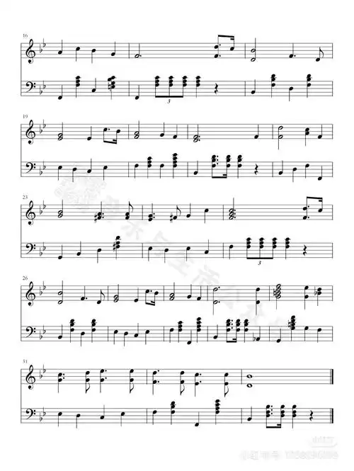 国际歌钢琴谱分享