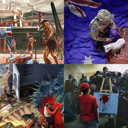 高清 乌合麒麟海报 nuts 晚舟归航 cg讽刺漫画爱国墙壁自粘纸贴画