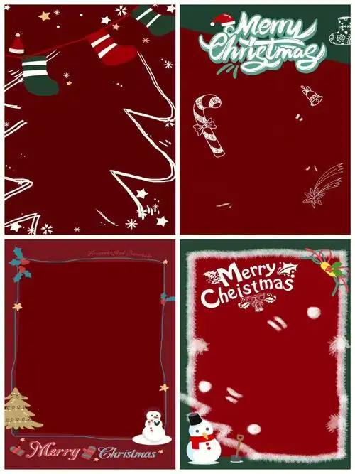 圣诞节抠图素材背景图宝宝创意照素材图