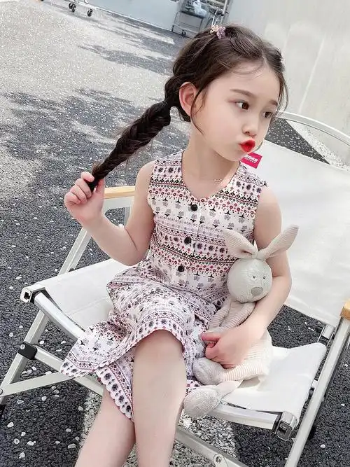 女童套装夏款3-5-6岁4女宝宝夏装套装2024新款女小童夏季民族服装