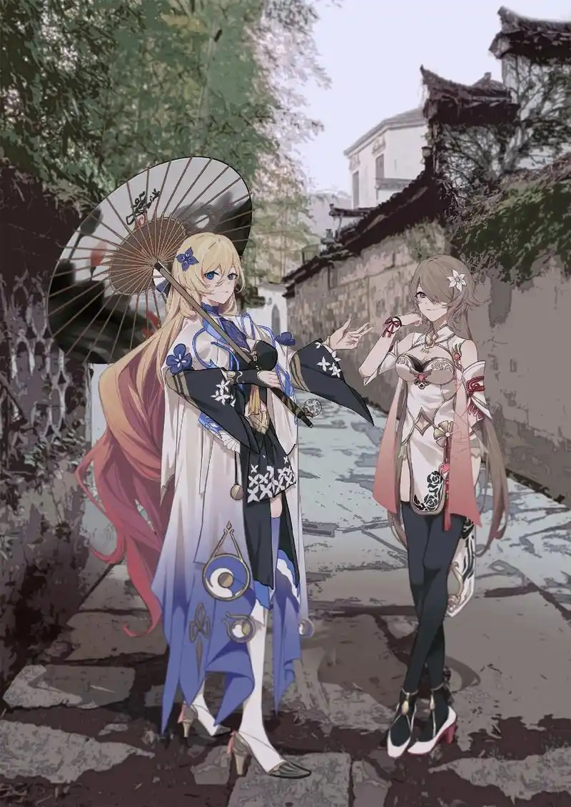 丽塔洛丝薇瑟 #崩坏3 #幽兰黛尔 #二次元美图 #百合 - 抖音