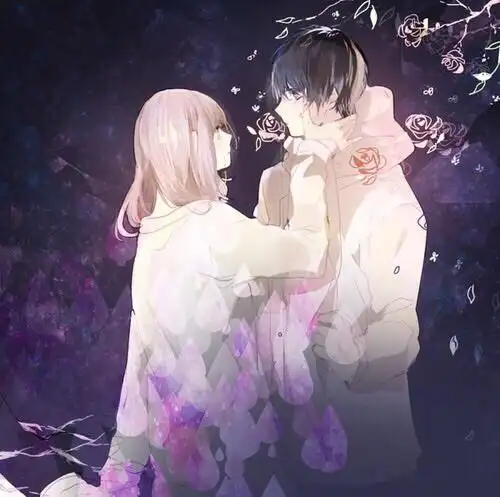 情侣二次元插画