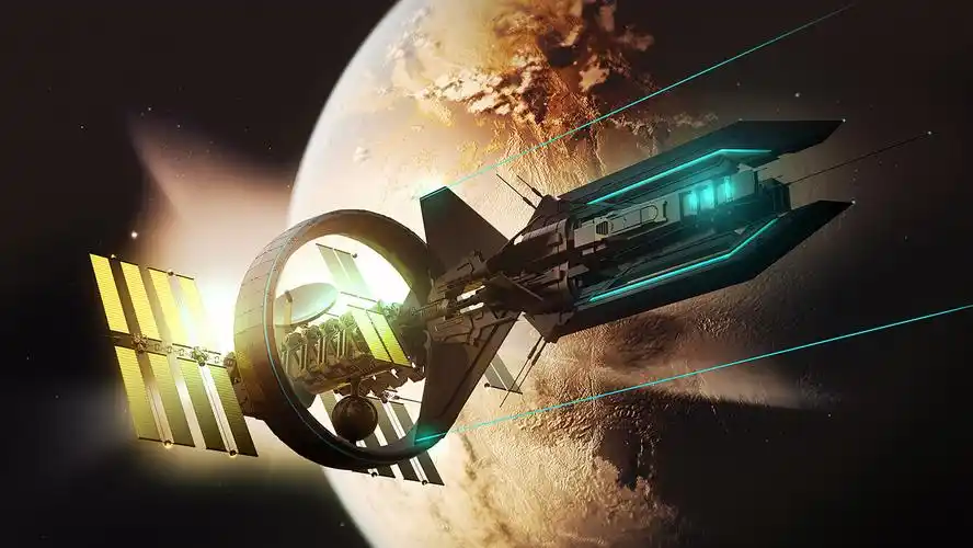 神秘而浩瀚的宇宙空间站概念图