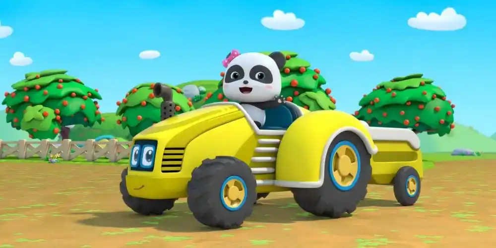 宝宝巴士汽车家族果园里来了好多乐于助人的工程车耶