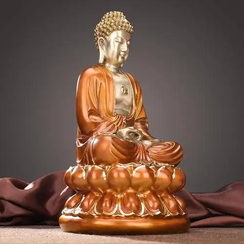 纯铜释迦牟尼佛像摆件大日如来佛祖铜像摆设家居供奉佛堂祭拜家用