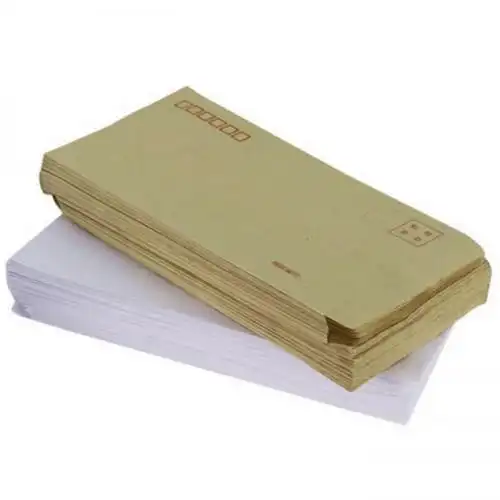 国产100个包常用牛皮纸5号信封白色平信可邮局寄信黄色dl信封